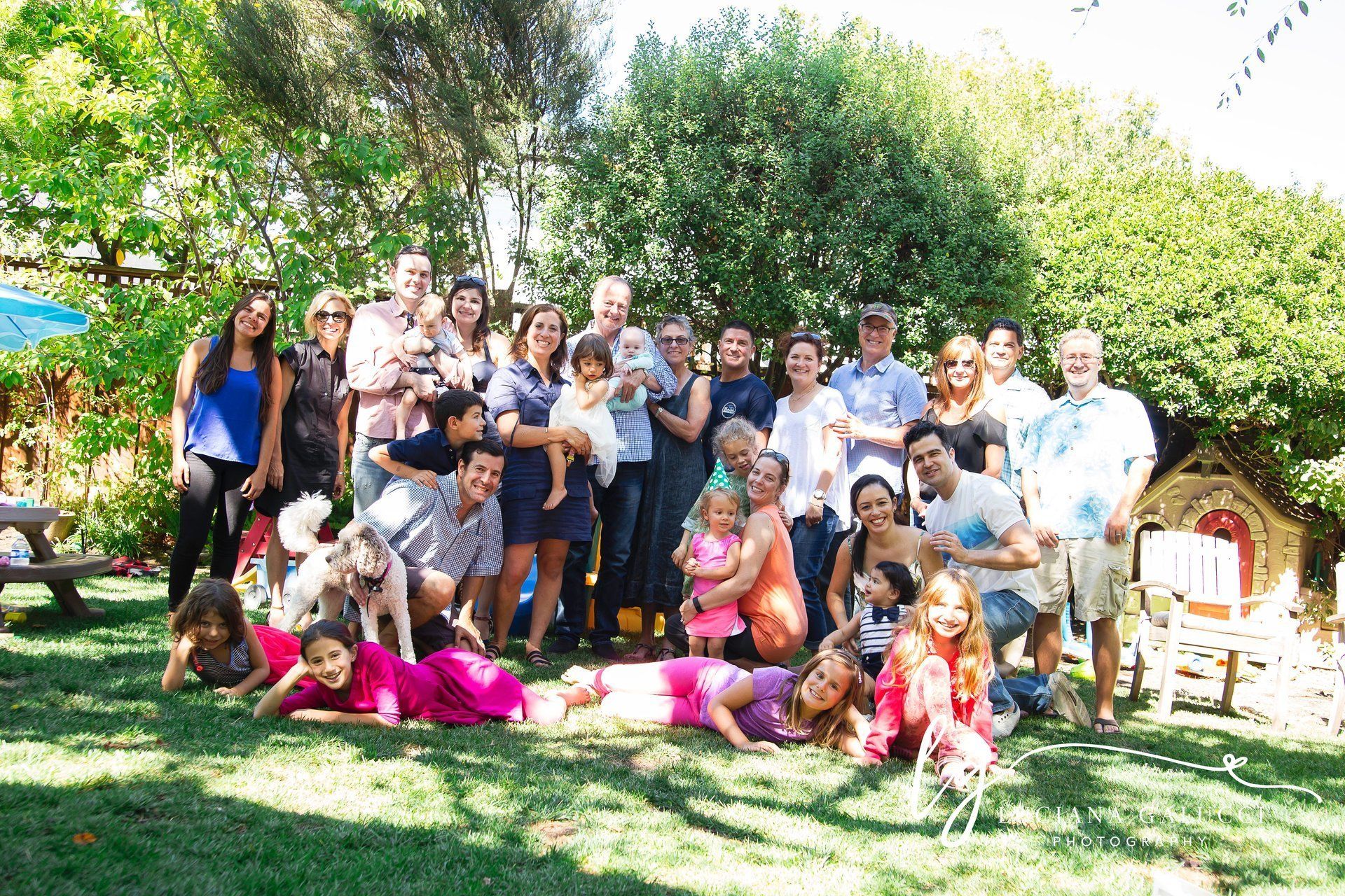 Group portrait at the birthday party in Raleigh NC