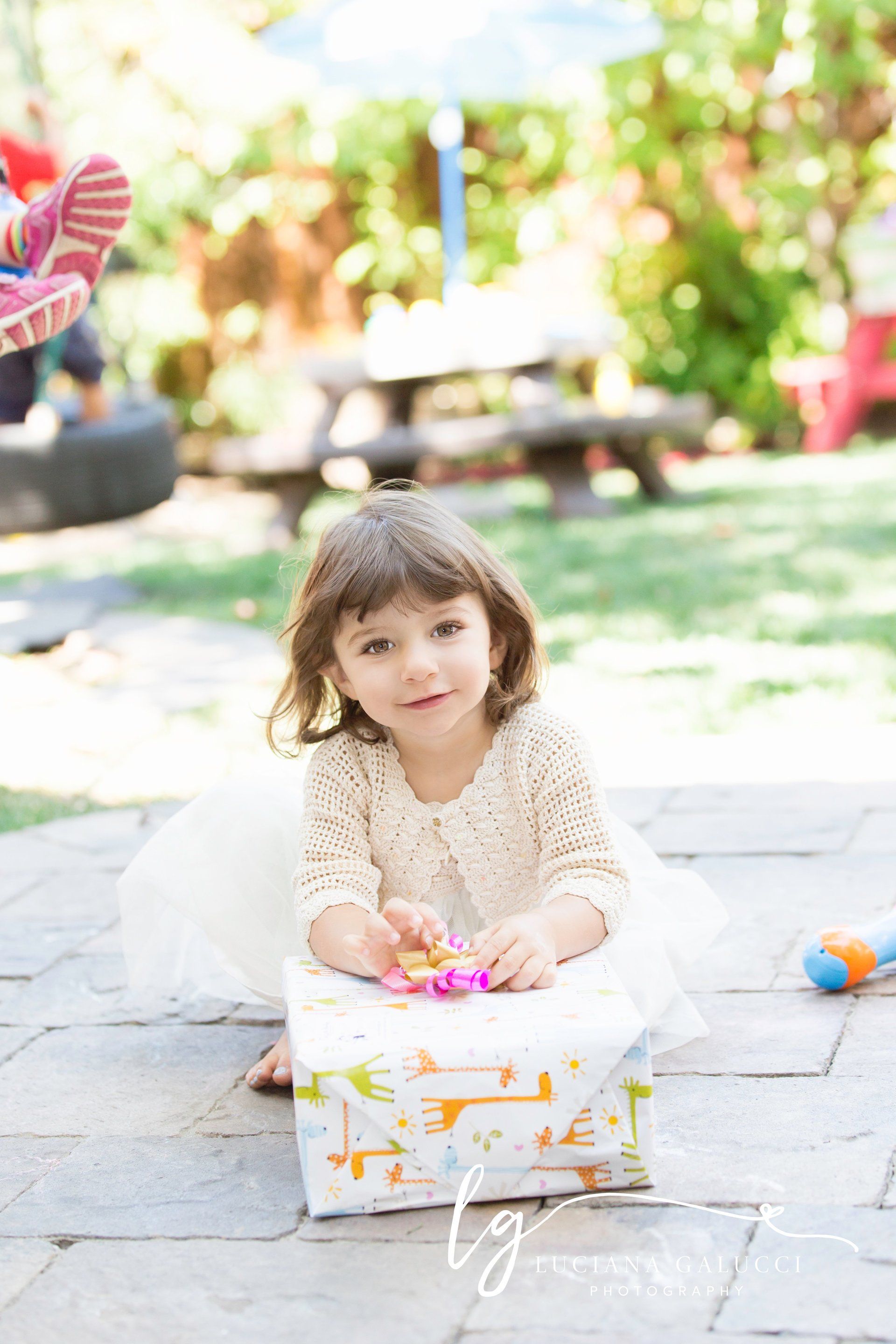 toddler girl playing