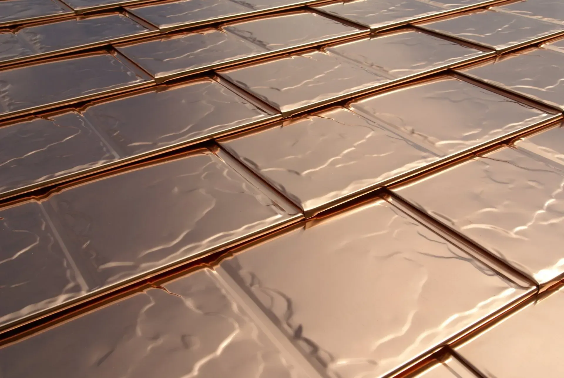 Interlock solid copper roofing system with premium metal panels for luxury homes in British Columbia