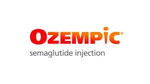 The logo for ozempic semaglutide injection is red and orange.