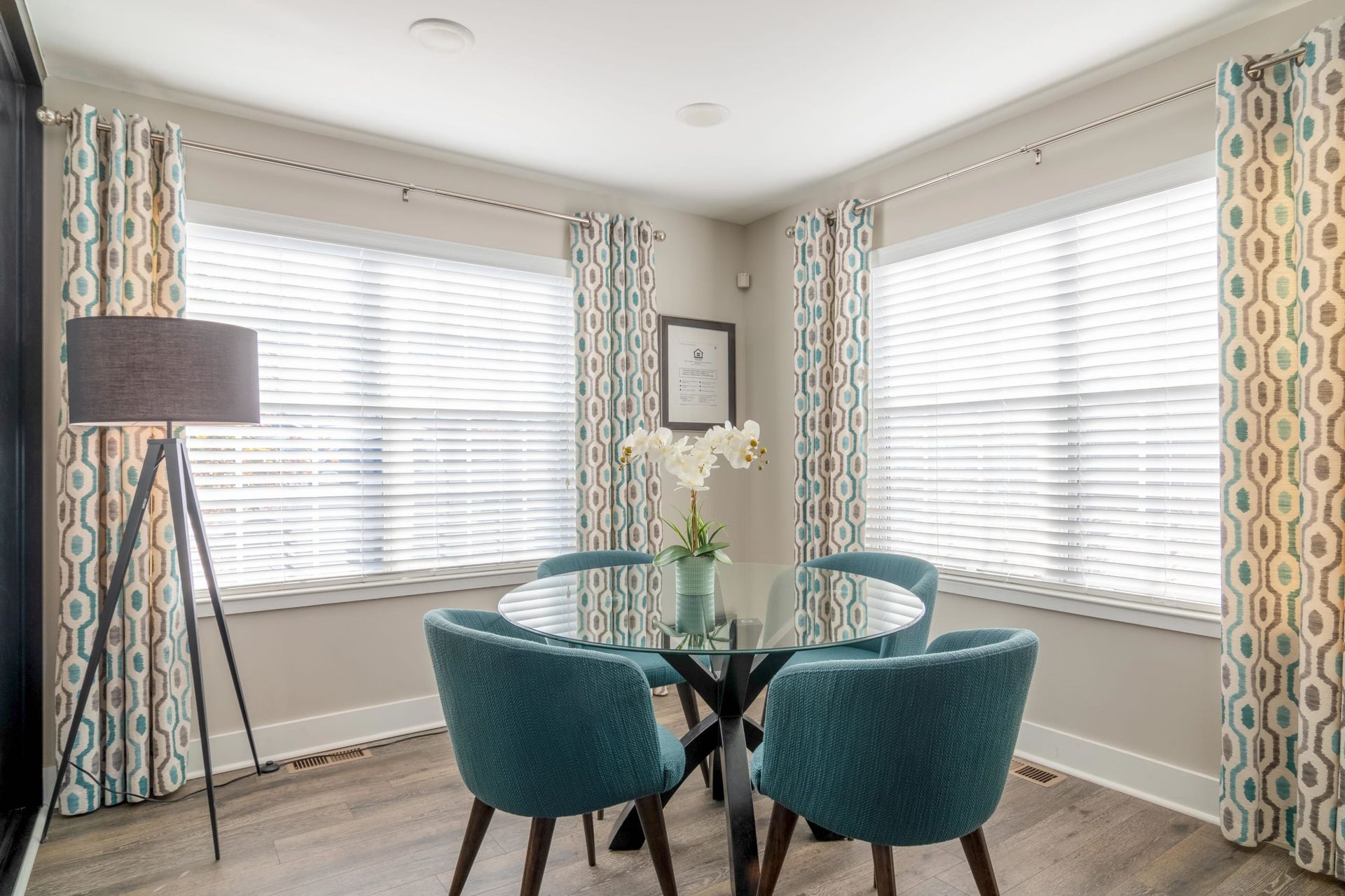 Resident consultation area inside 2100 Defoors leasing office in Atlanta