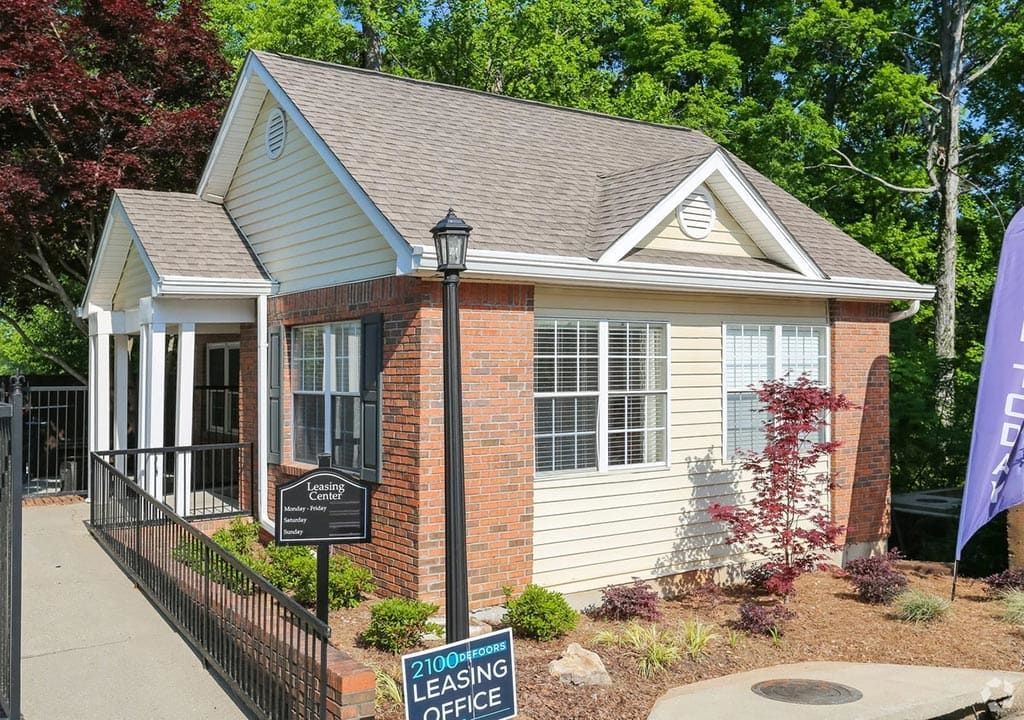 Leasing office exterior at 2100 Defoors apartments in Atlanta GA