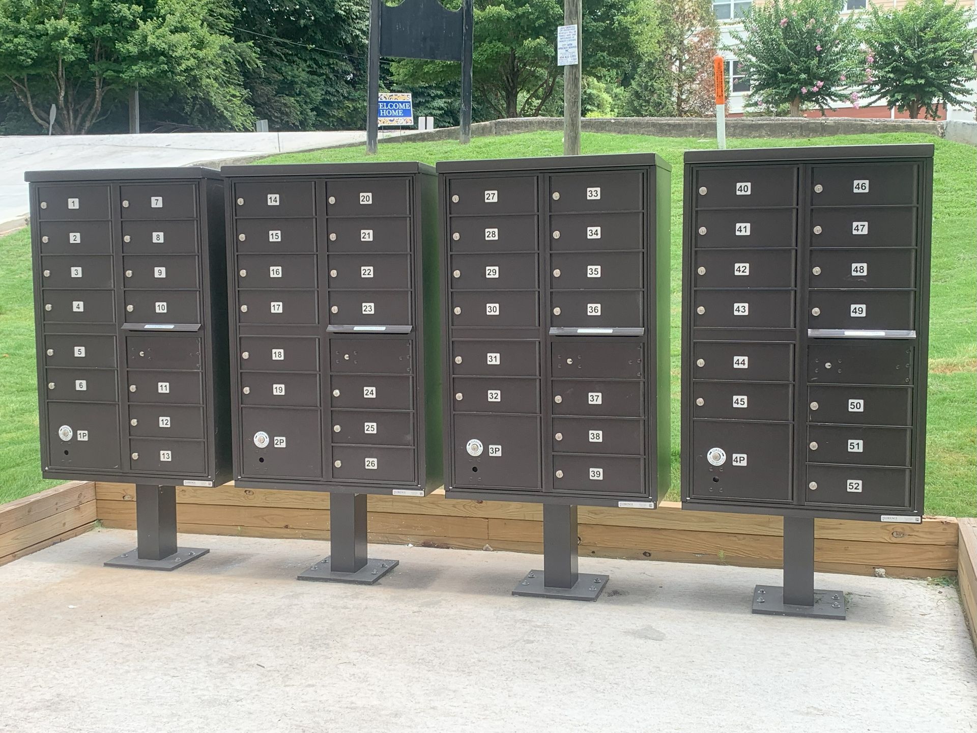 Resident mailboxes at Monteleone apartments in Atlanta