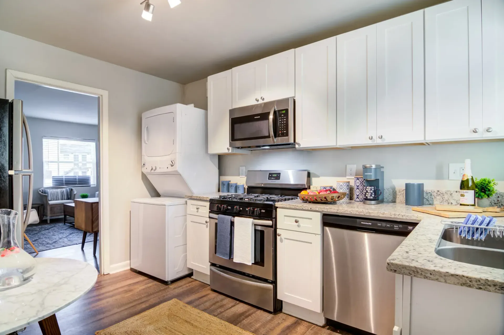 Modern kitchen at Collier Flats apartments in West Midtown Atlanta