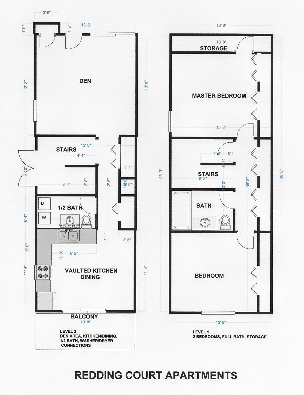 Redding Court Apartments Floor Plan