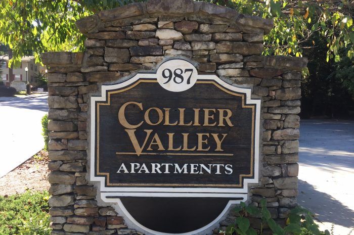 Collier Valley Apartments Sign