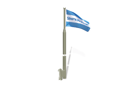 Docks Unlimited - Shorestation Flag Pole & Holder An image of a flag pole and holder for a dock