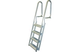 Docks Unlimited - DockinaBox Flip Up or Bolt Down Ladder An image of the flip up or bolt down ladder