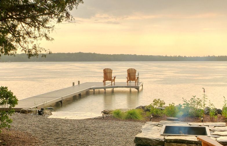 Scenic view of a Heavy Duty Pipe Dock on the water overlooking a sunset