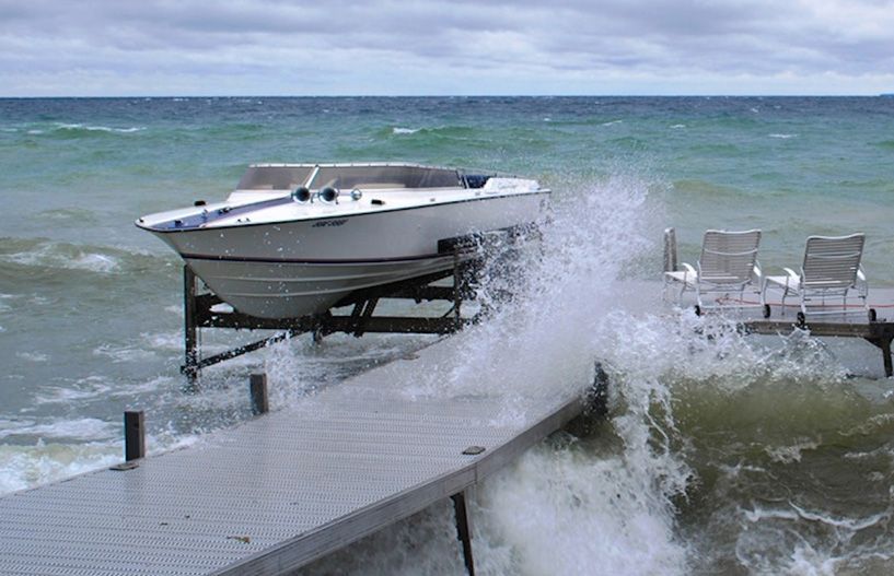 An image the sturdy Super Duty Pipe withstanding harsh waves