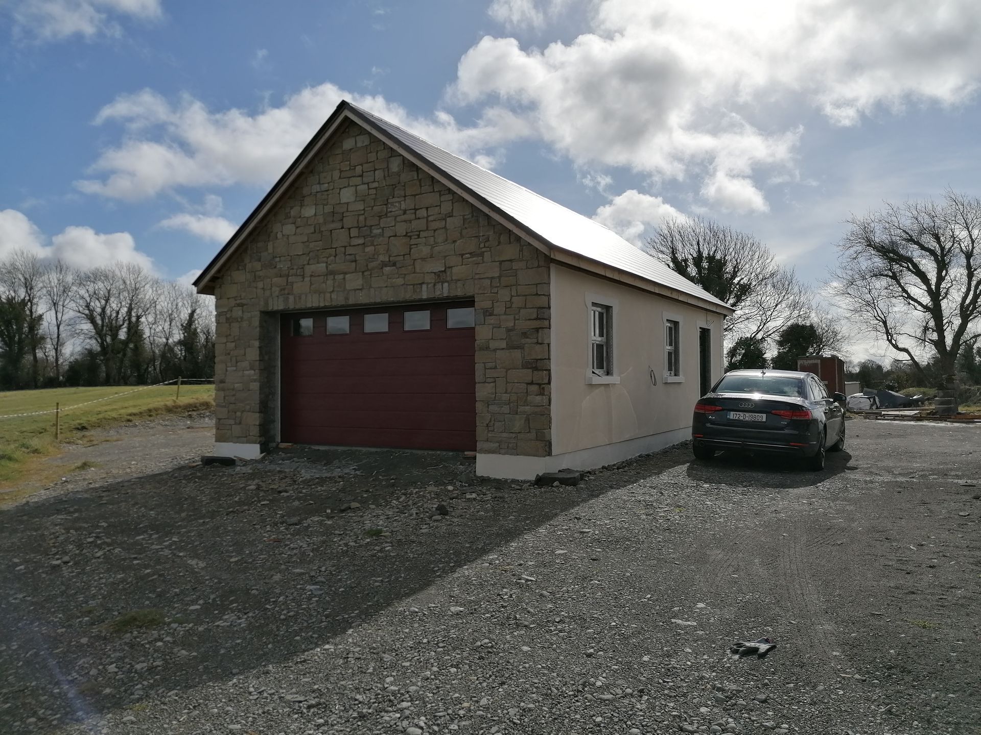 Plastered garage in Westmeath County
