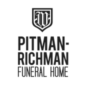 Pitman-Richman Funeral Home logo in black on a white background