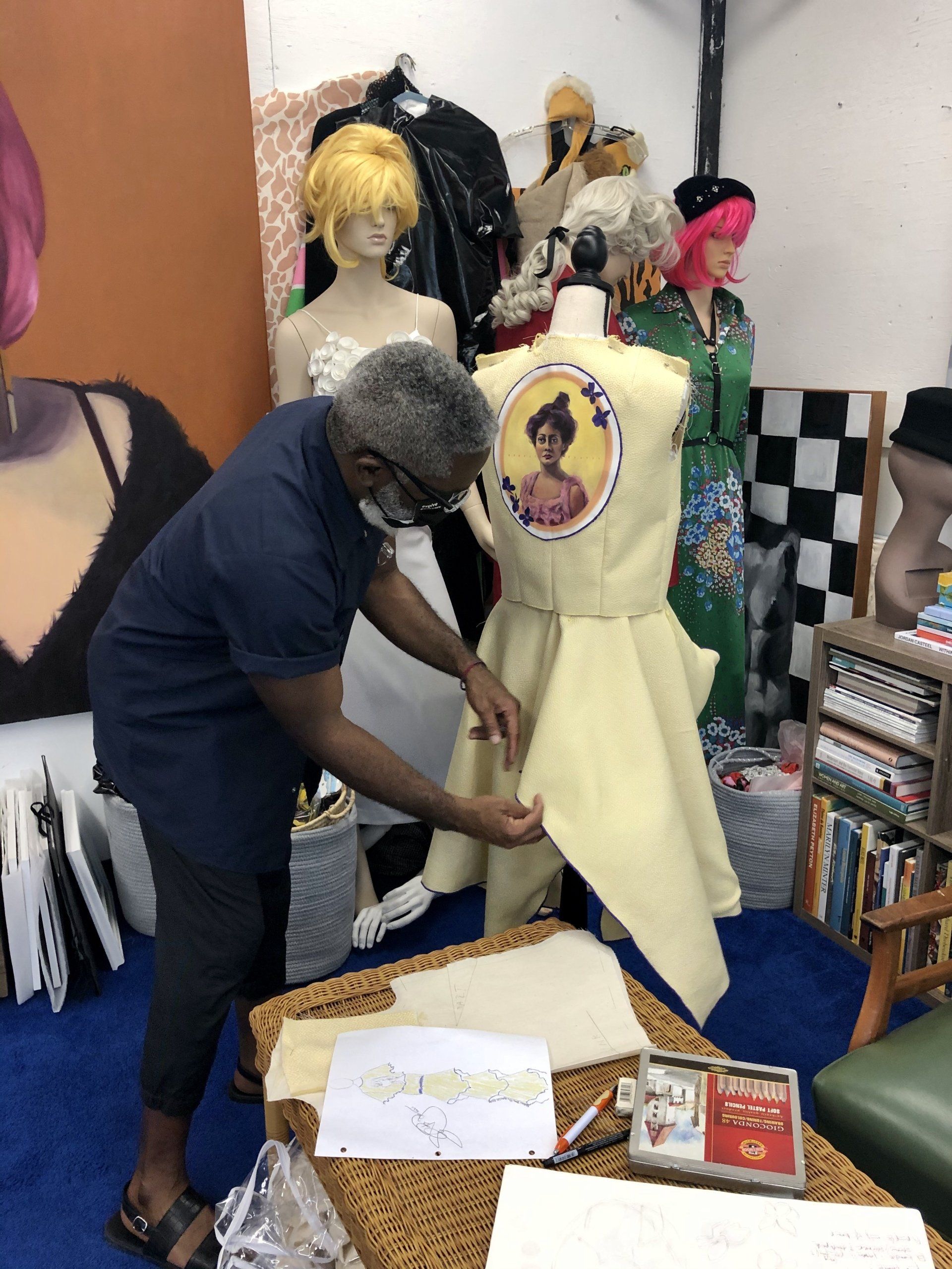 collaboration on a garment with Shawn Baron Pinckney