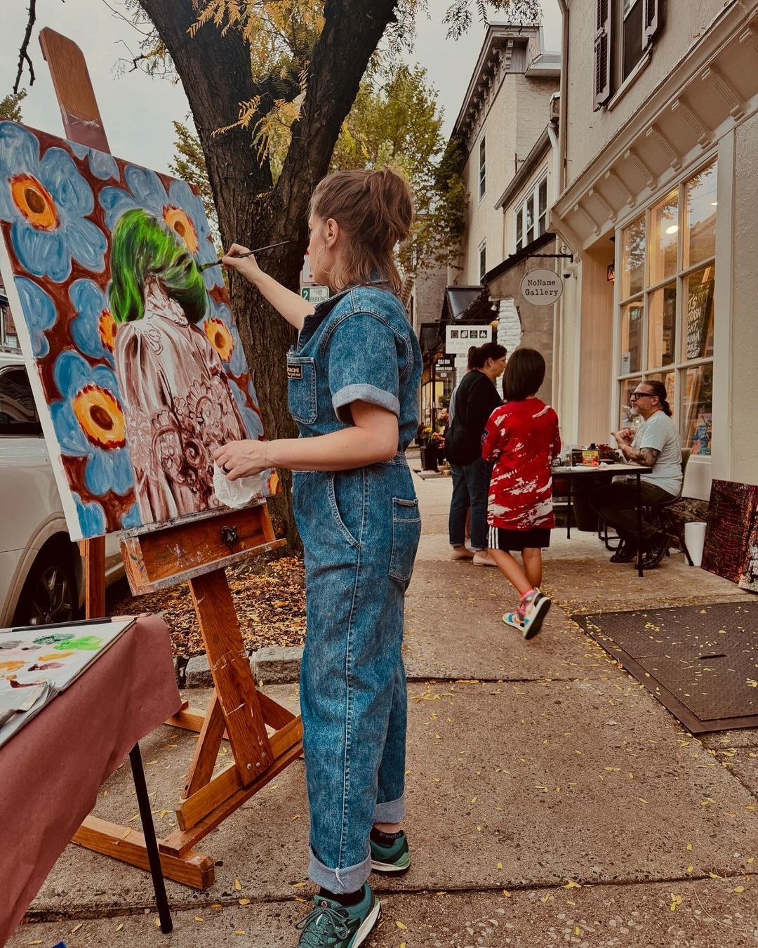 painting outside for NoName Gallery, Philadelphia, PA