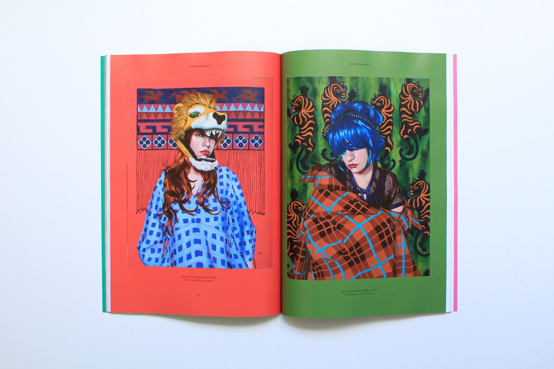 pages featuring two paintings from Suboart magazine, 2024