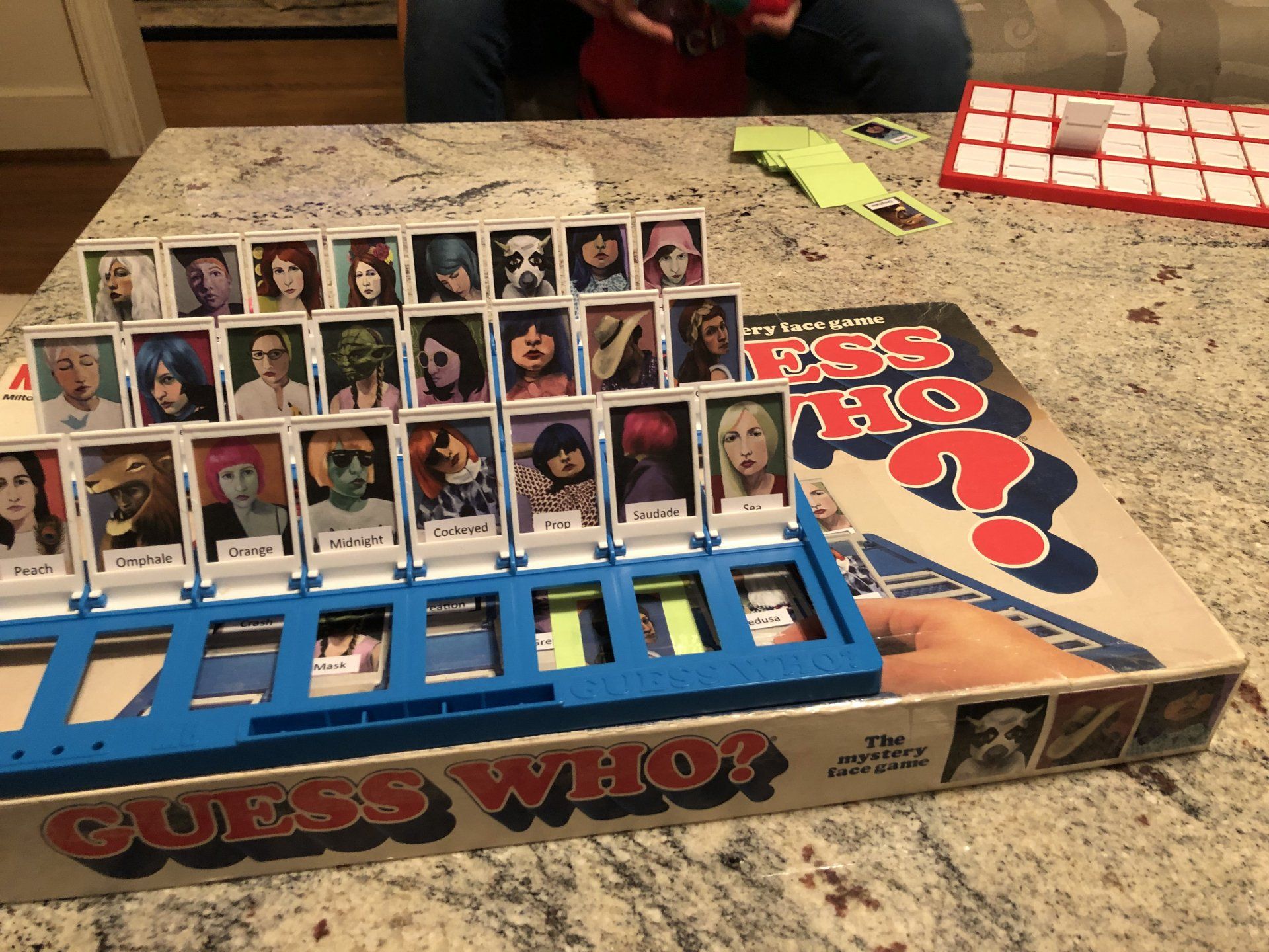 custom game of Guess Who with artist's paintings