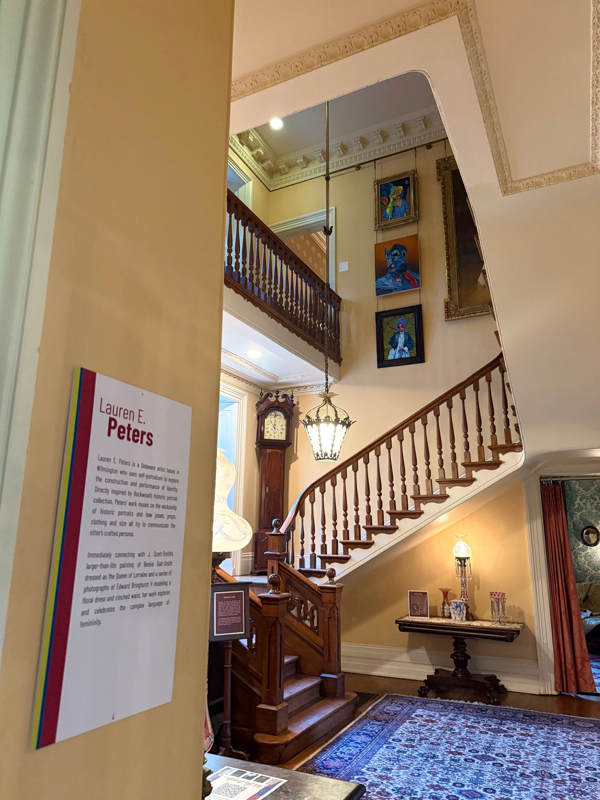 installation over staircase at Rockwood Park & Museum