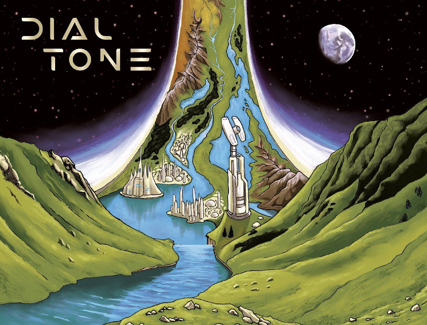 Dial Tone 2021 label art by Dane Curley