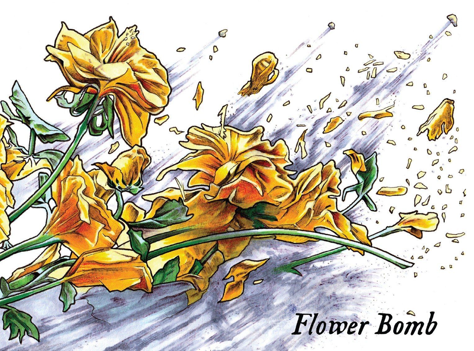 Flower Bomb 2023 label art by Dane Curley