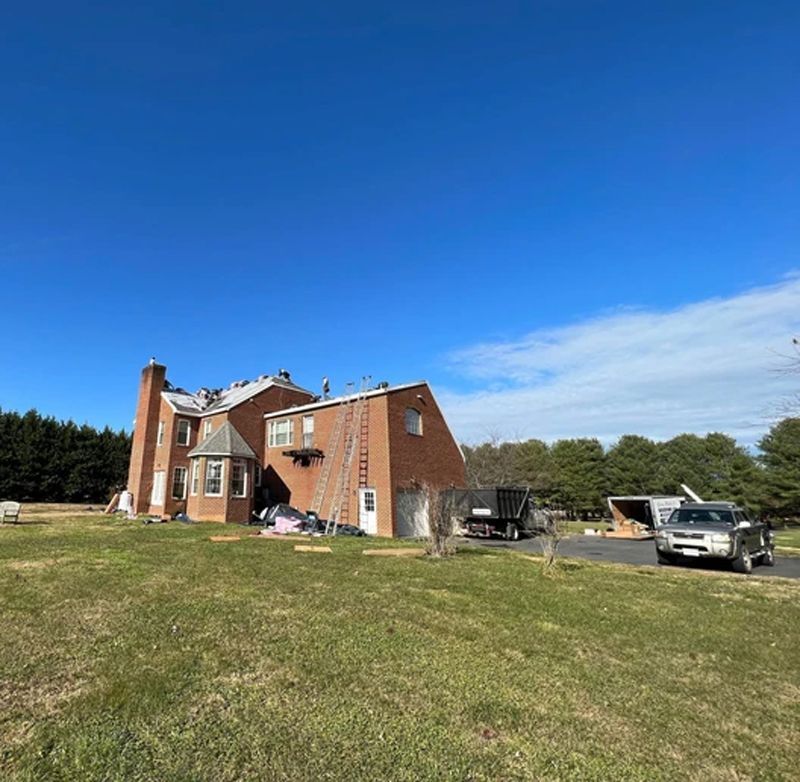 Big House Roof Installation — Fredericksburg, VA — John Mills JR Roofing Co. Big House Roof Installation — Fredericksburg, VA — John Mills JR Roofing Co.