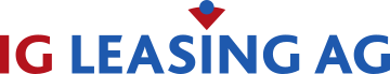 Un logo bleu et rouge pour ig leasing ag
