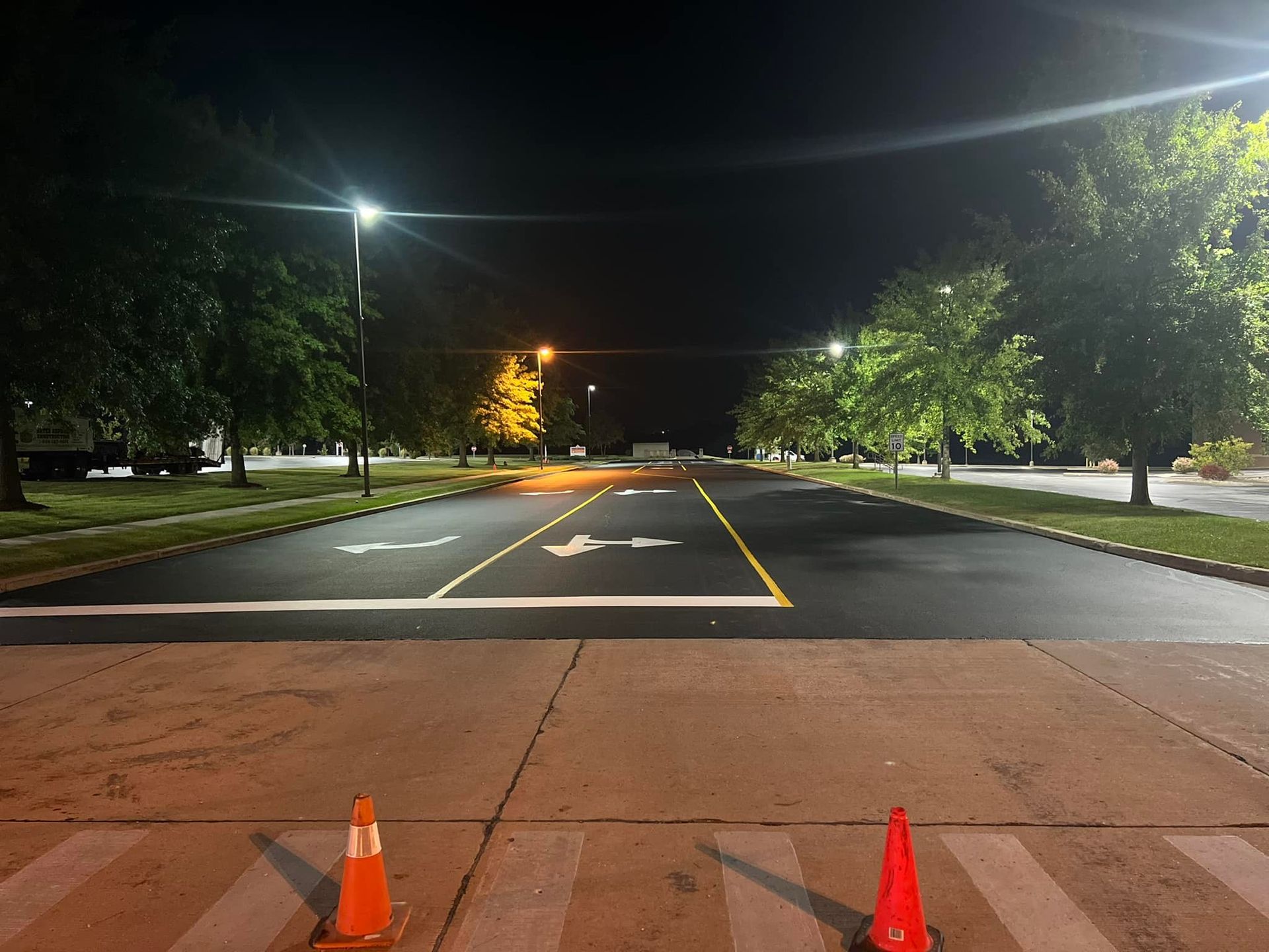 Striping & Markings Services - Bates Asphalt Construction & Hauling
