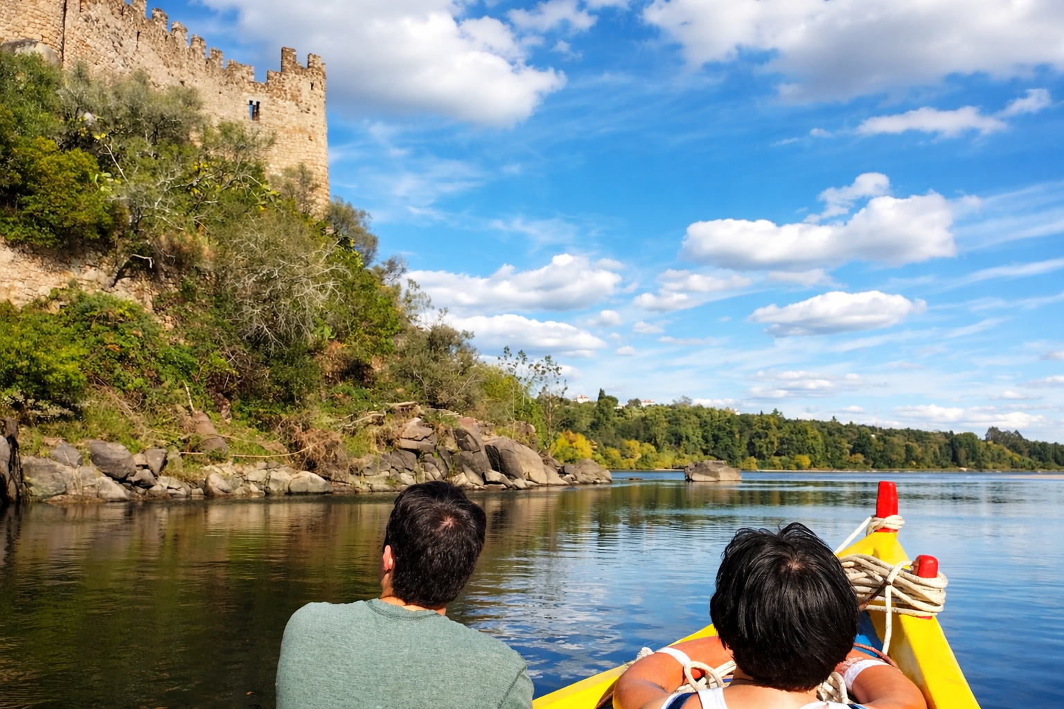 Almourol Knights Templar Medieval Castle SUV Tours Travelers The Amity Family