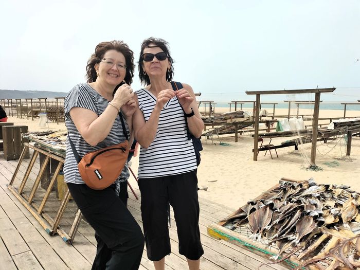 The Amity Family Tours Travelers at Nazaré