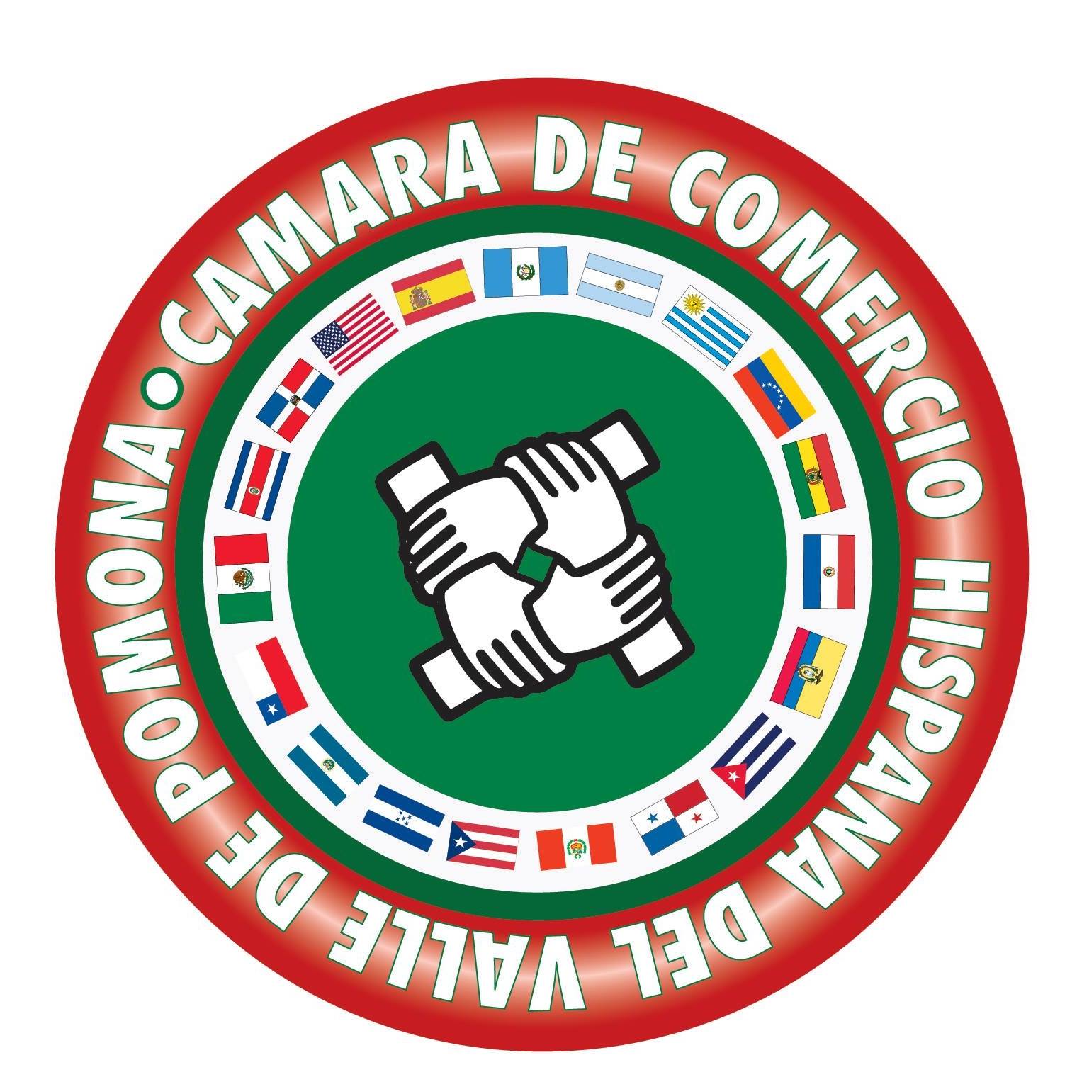 A logo for camara de comercio hispana del valle de pomona