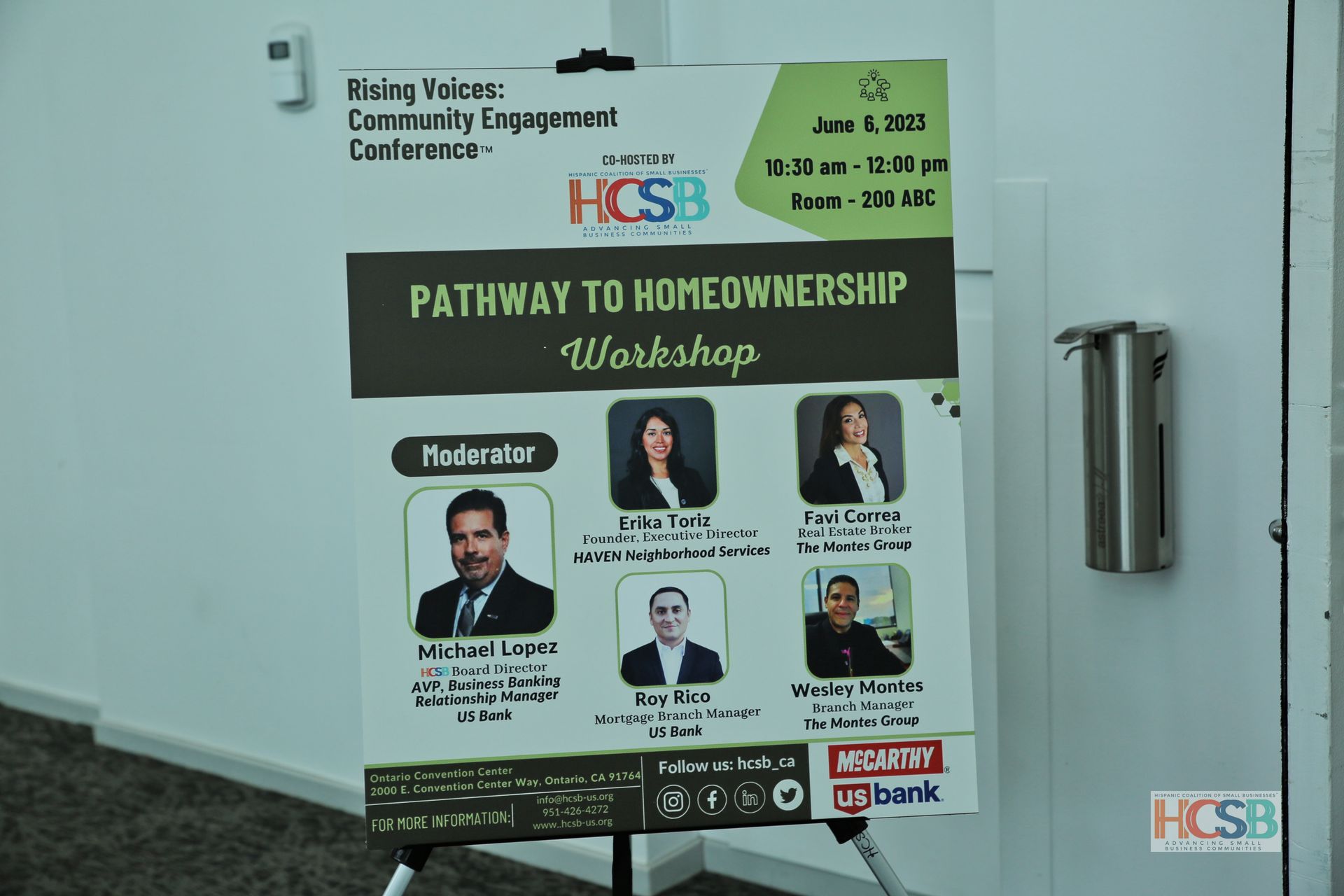 A sign that says pathway to homeownership workshop on it