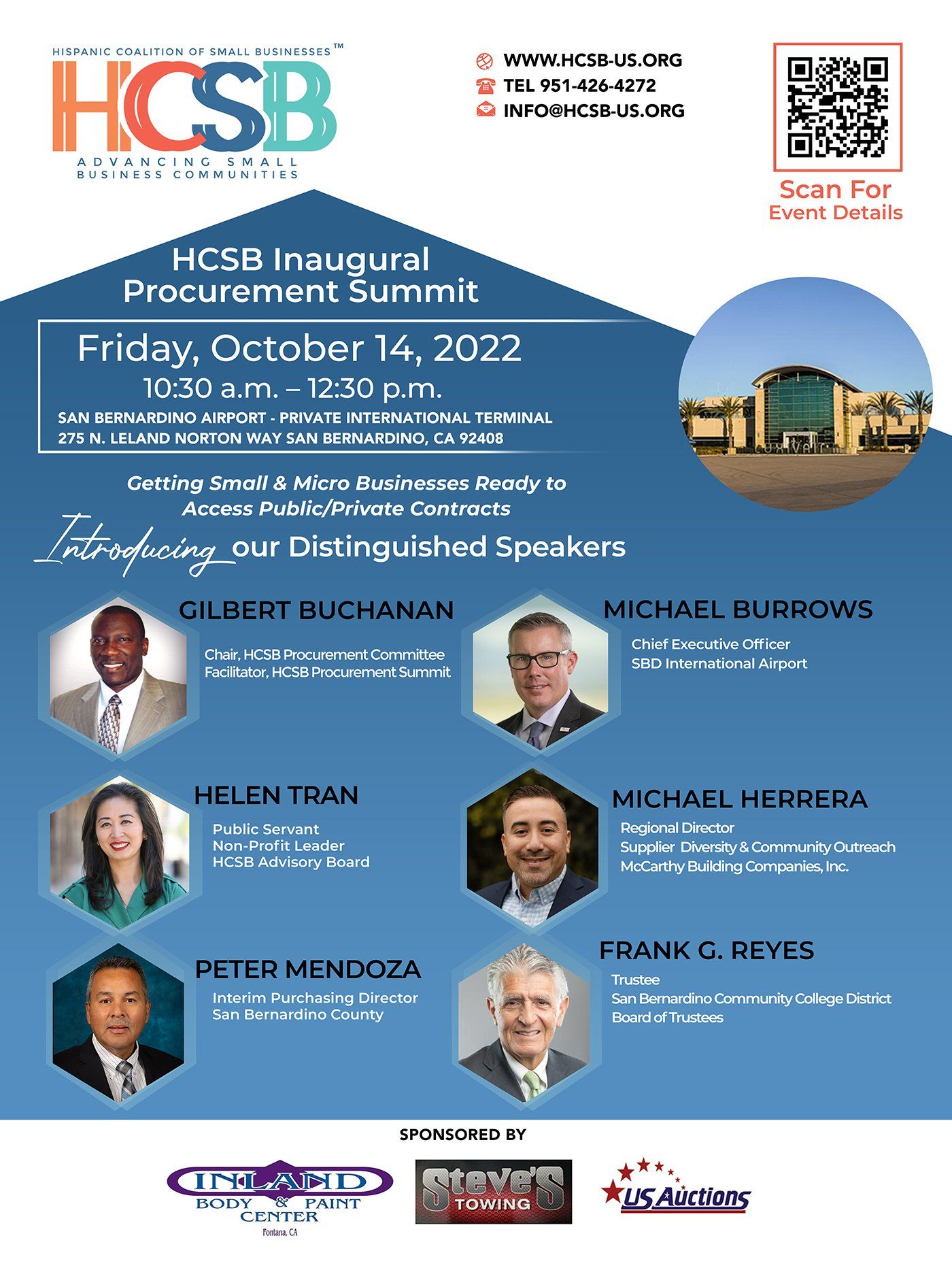 A poster for the inaugural procurement summit on friday , october 14 , 2022.