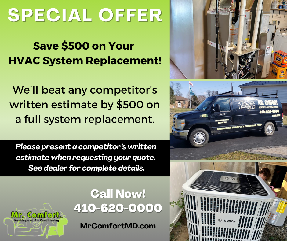 Save $500 on your HVAC system replacement