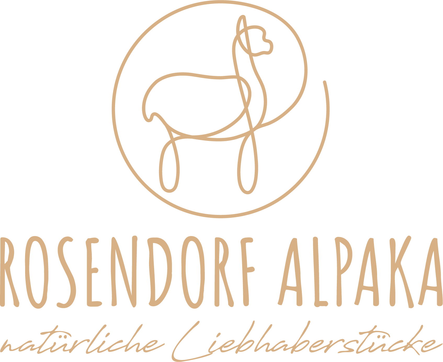 Ein Logo für eine Firma namens Rosendorf Alpaca