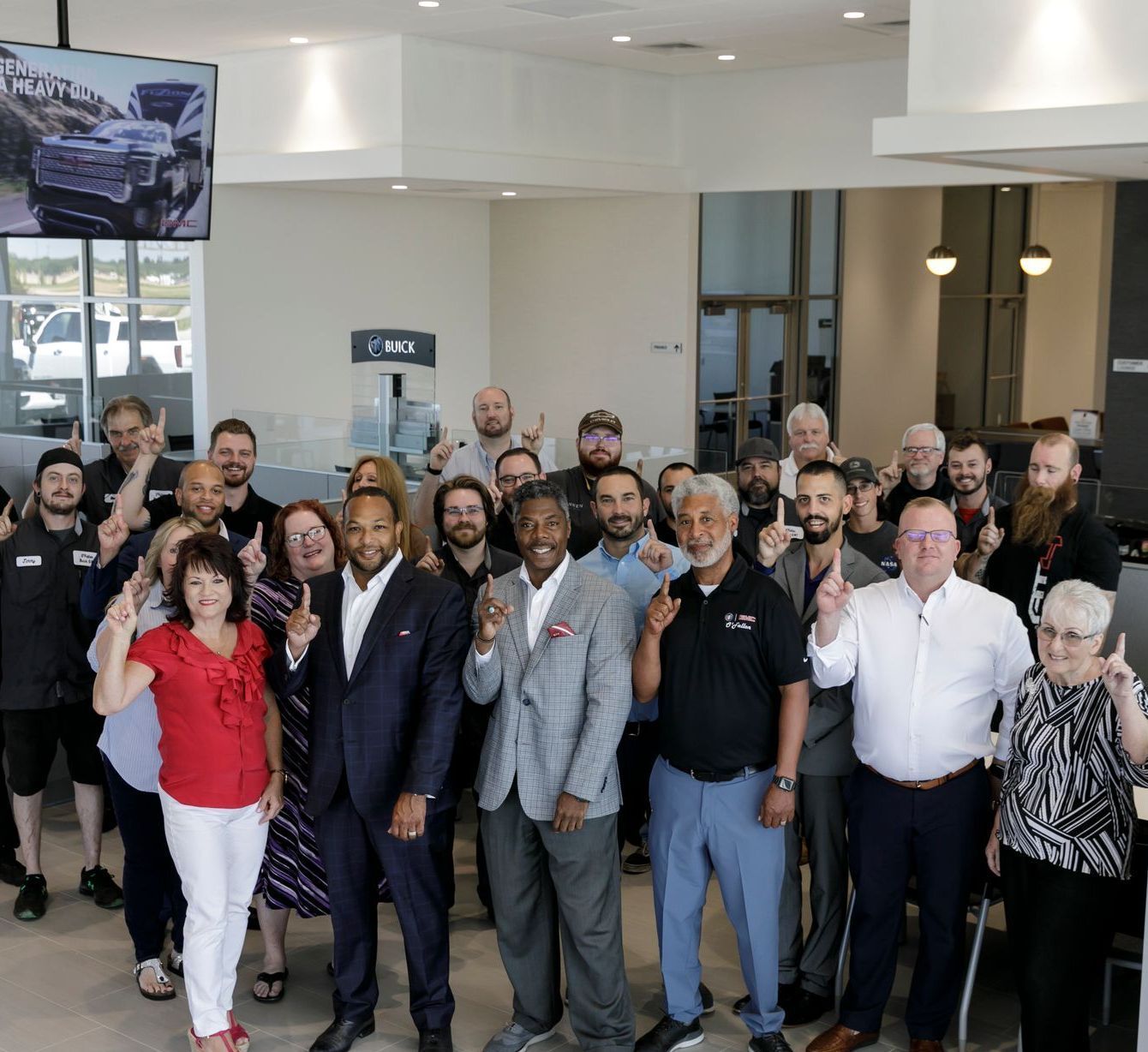 Darric Sewell with the dealership team
