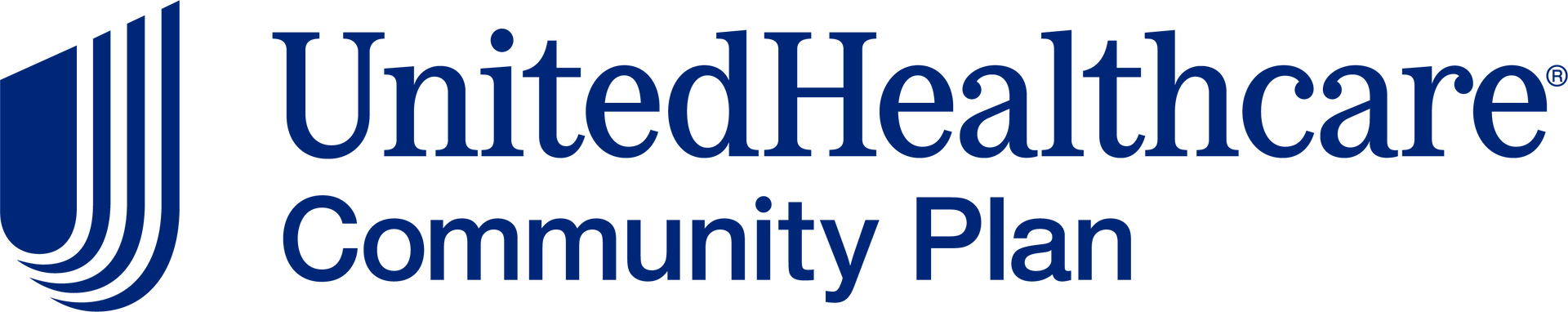 UnitedHealthcare Community Plan logo in blue text with blue icon on a white background