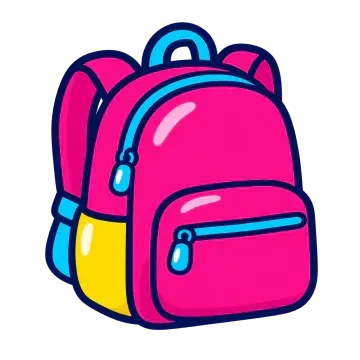 Colorful backpack representing the after-school program