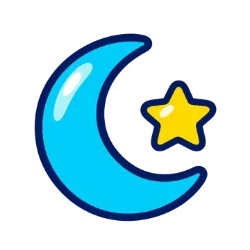 Moon and star representing access to a physician on call