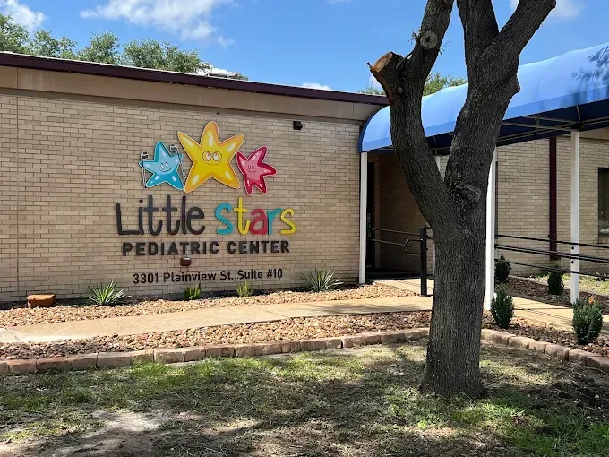 Little Stars Pediatric Center sign and exterior at 3301 Plainview Street in Pasadena