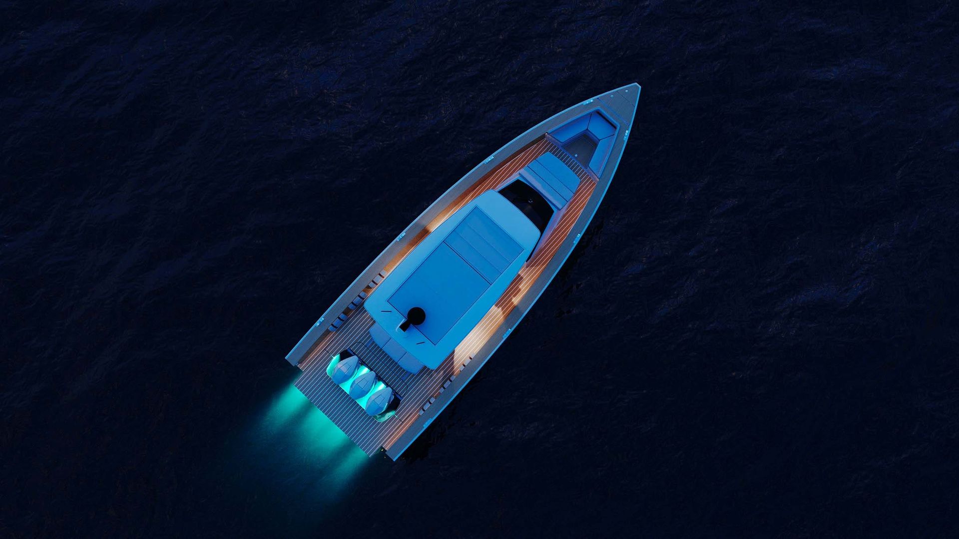 Luxury high-speed RIB boat cruising open waters from Athens Riviera to Mykonos and the Cyclades.