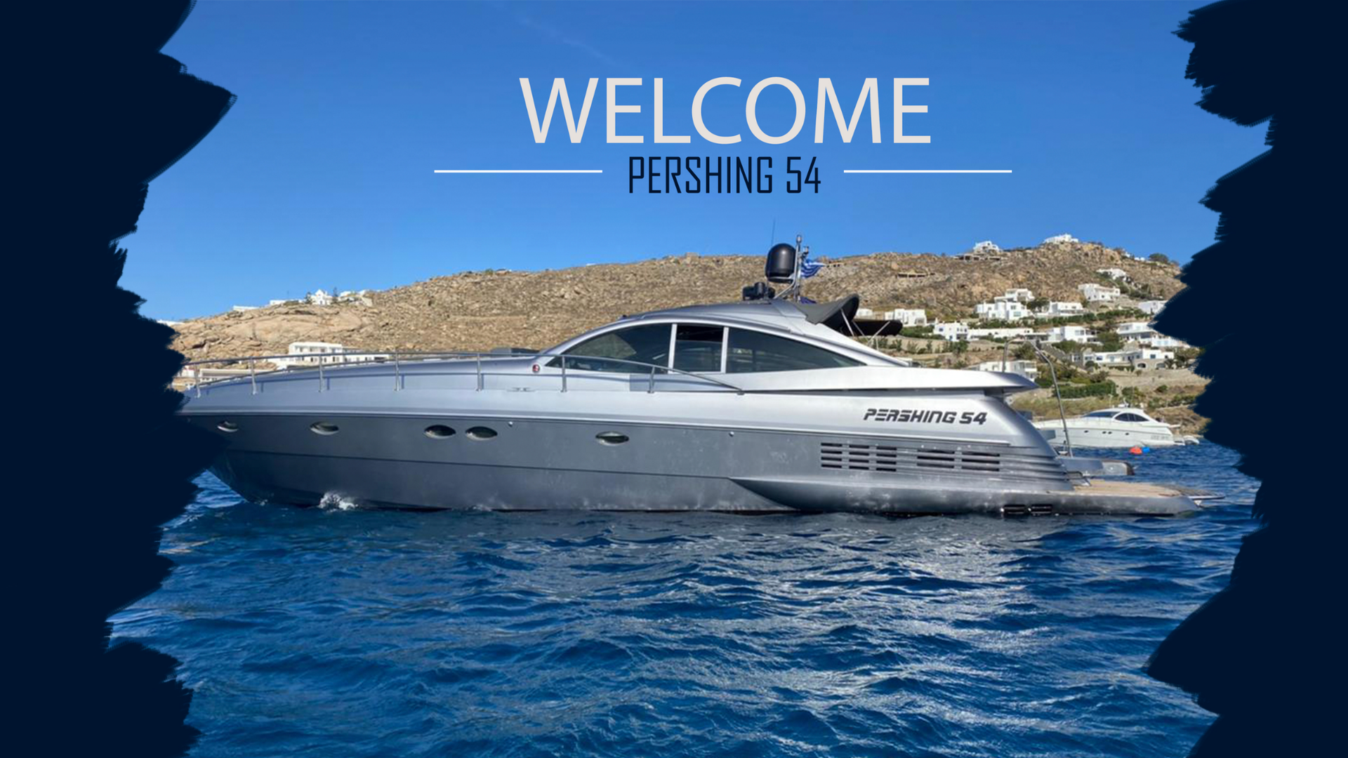 Pershing 54ft rear left view