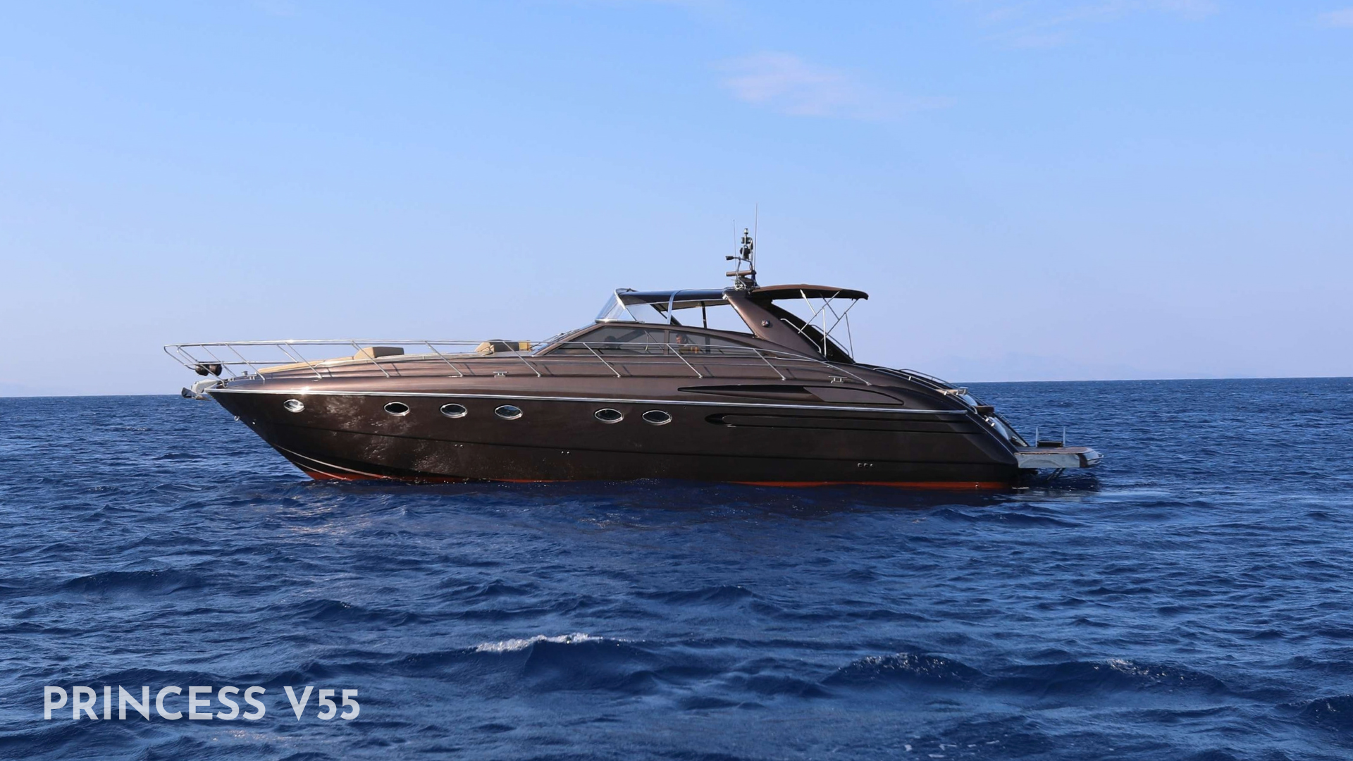 Princess V55 rear left view