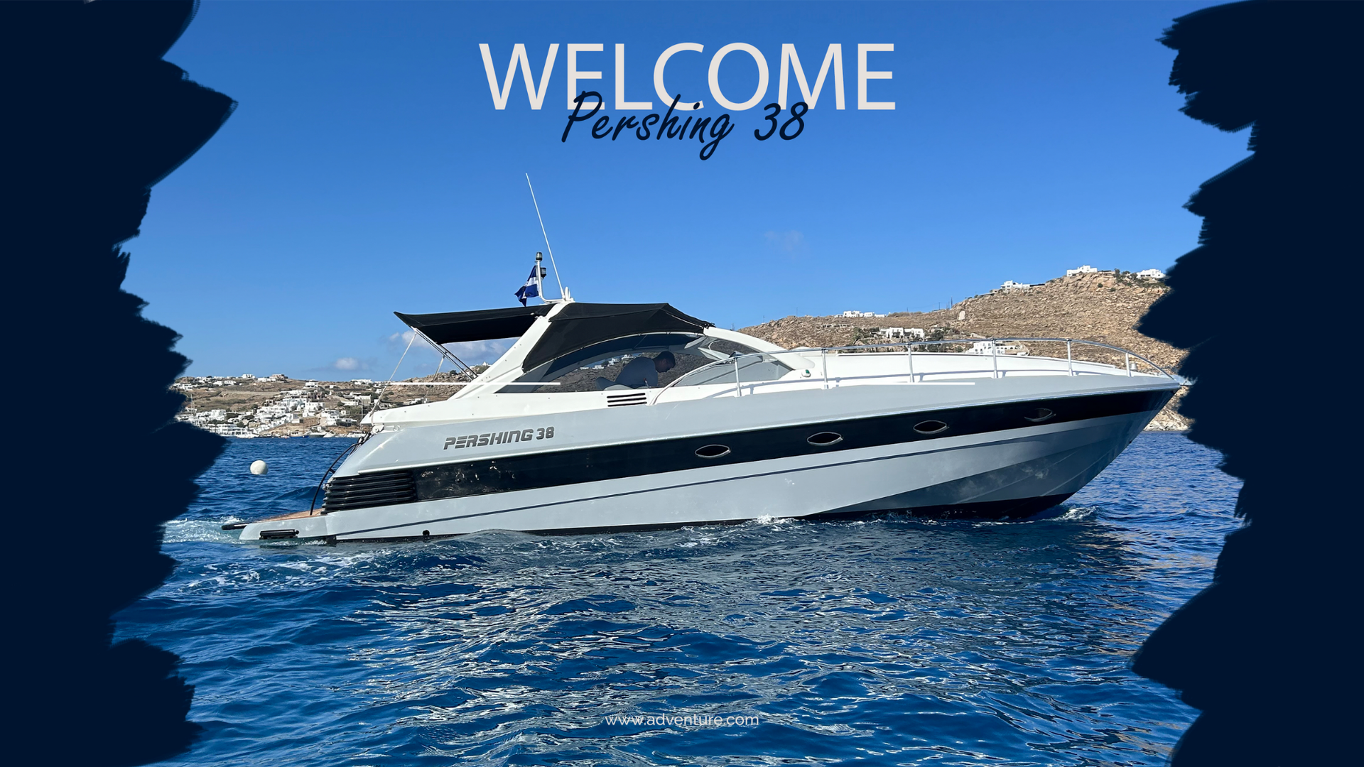 Pershing 38ft right side view