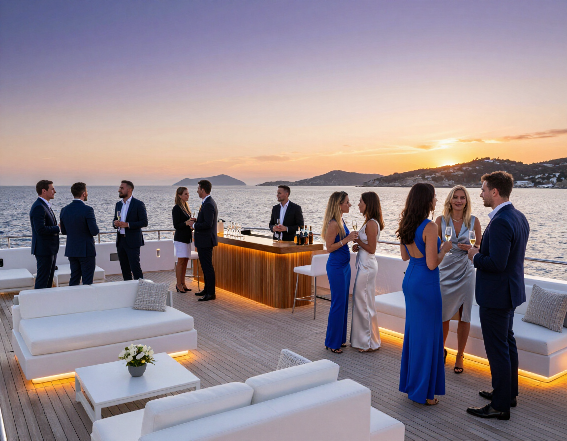 corporate event in a yacht