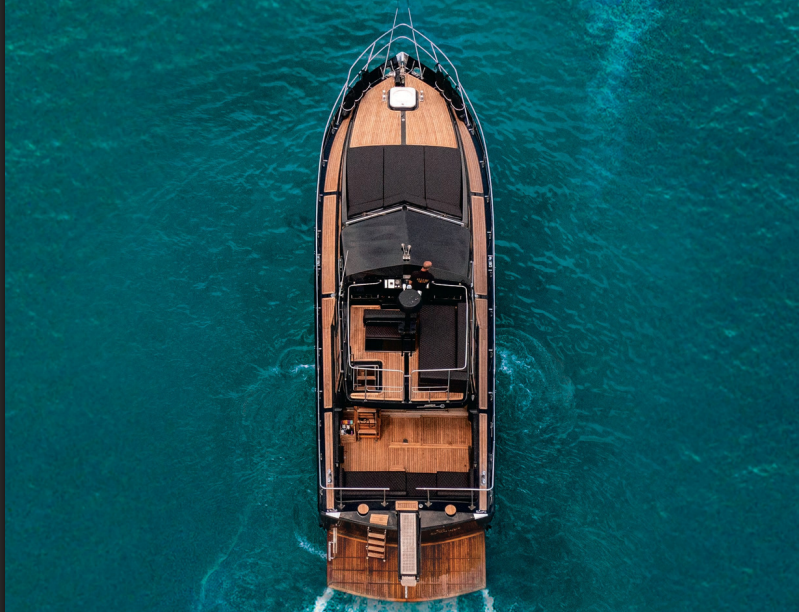 Possilipo Tobago Special Black 16m yacht top view