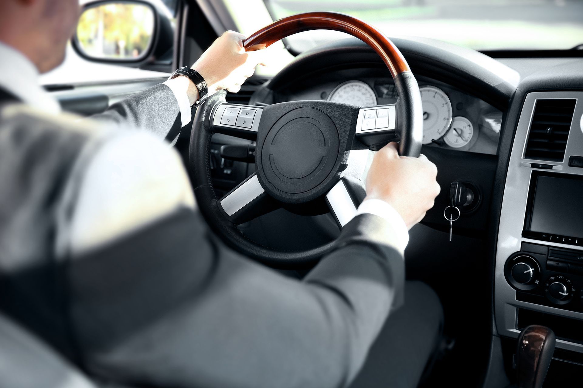 Man Driving the Car