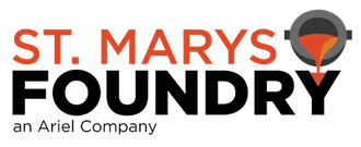 St. Marys Foundry logo in orange, black, and gray with “an Ariel Company” tagline