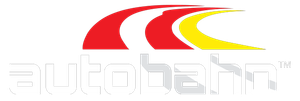 Automotive logo with red, yellow, and white swooshes above the word “autobahn”