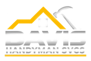 DAVIS Handyman Services logo with yellow roof and gray text