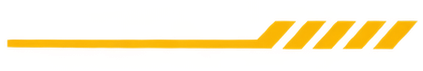 White bar with gold line and four gold diagonal stripes on the right