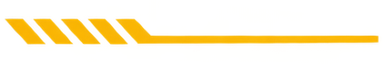 Yellow diagonal stripes followed by a thin horizontal yellow line on a white background